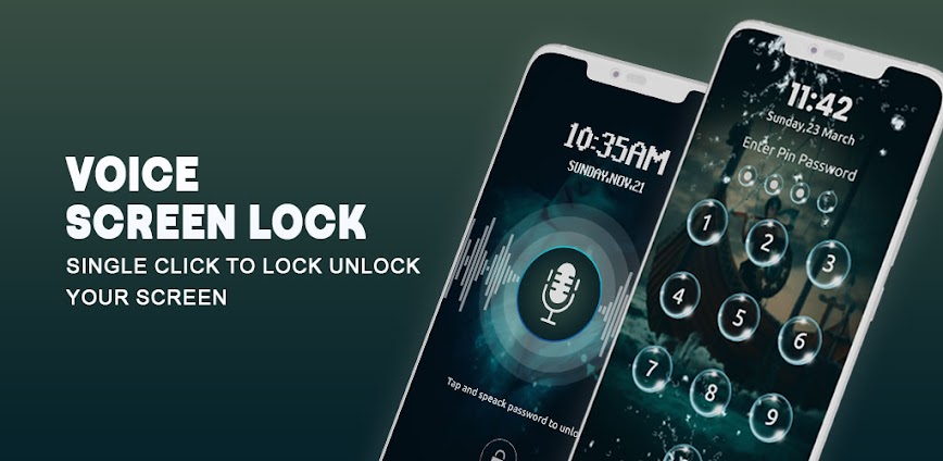 Background تطبيق فتح هاتفك ببصمة صوتك 