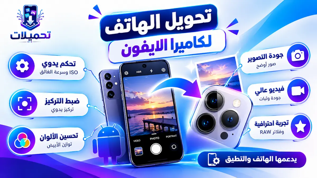 تحويل الهاتف لكاميرا الايفون