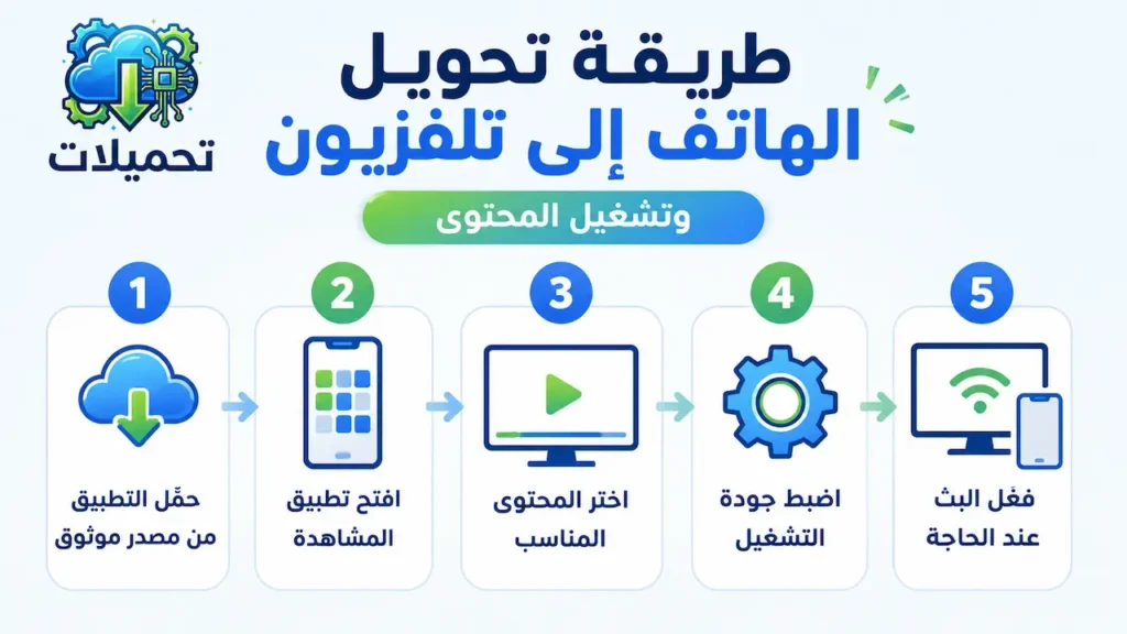طريقة تحويل الهاتف إلى تلفزيون