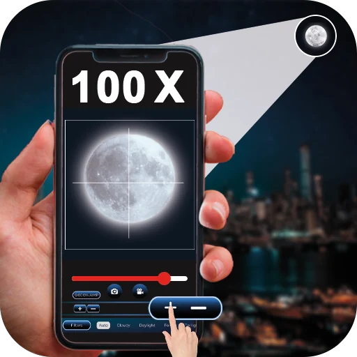 أيقونة كاميرا تكبير فائق 100x للأندرويد | تحميلات