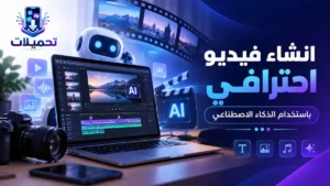 أيقونة انشاء فيديو احترافي باستخدام الذكاء الاصطناعي