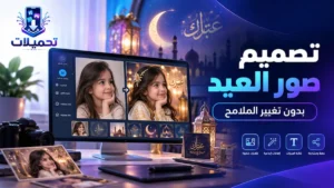 أيقونة تصميم صور العيد بدون تغيير الملامح