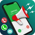أيقونة تطببيق نطق اسم المتصل بصوت عالي